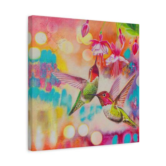 Colorful Hummingbird Canvas Gallery Wraps - Vibrant Wall Art for Home Decor