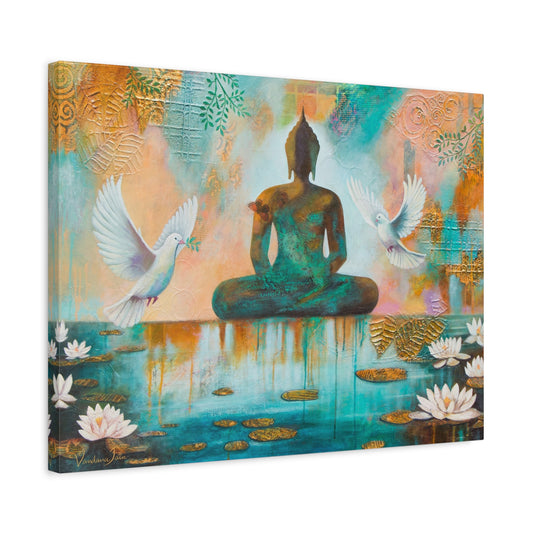 The Stillness Within Canvas Print, Wall Art, Home Decor, Floral Wall Art, Gift for Nature Lovers, Office Decor, Colorful Art