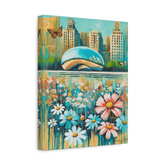 City of Blossoms Canvas Print, Wall Art, Home Decor, Floral Wall Art, Gift for Nature Lovers, Office Decor, Colorful Art