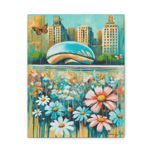 City of Blossoms Canvas Print, Wall Art, Home Decor, Floral Wall Art, Gift for Nature Lovers, Office Decor, Colorful Art