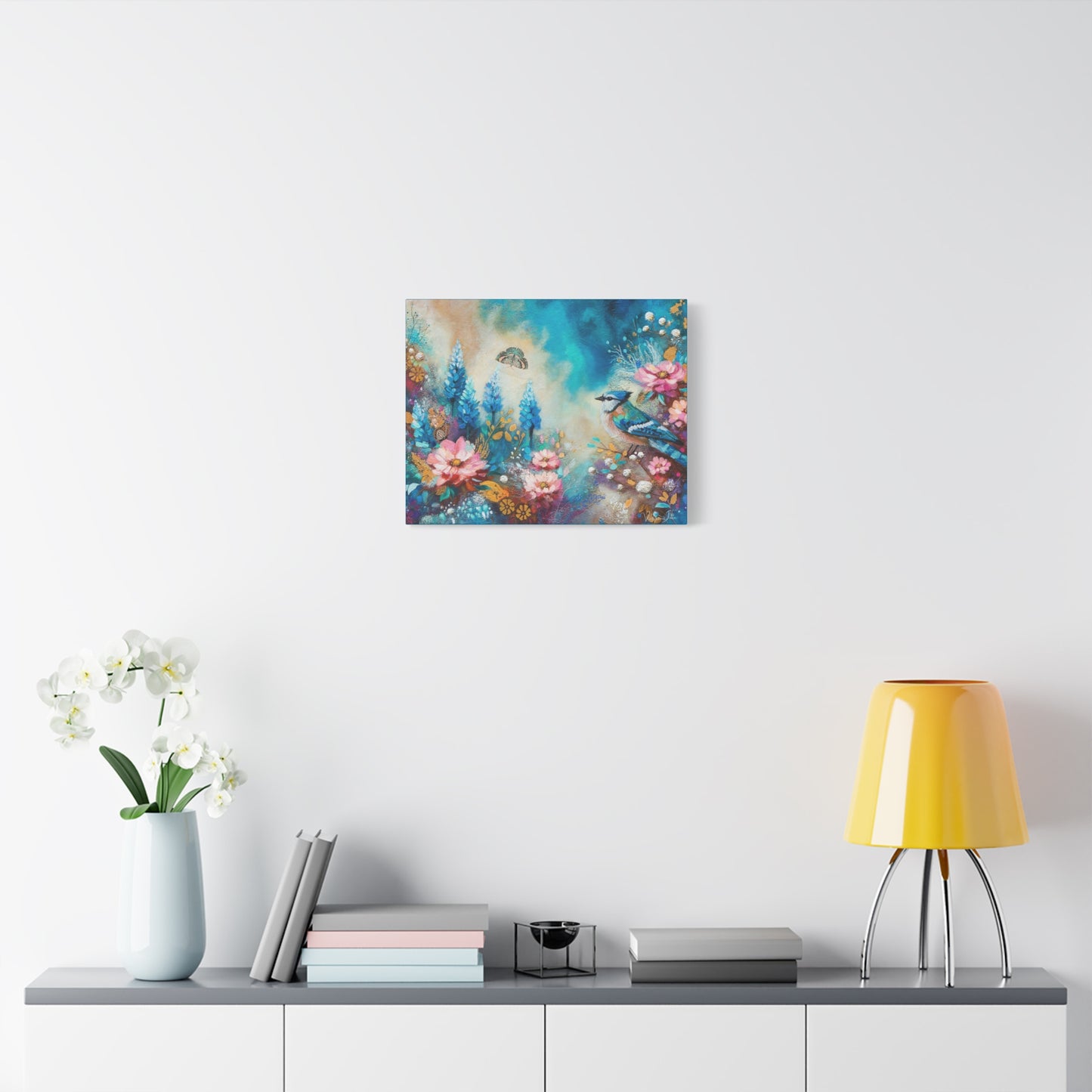 Blue Jay Bonnets Canvas Print