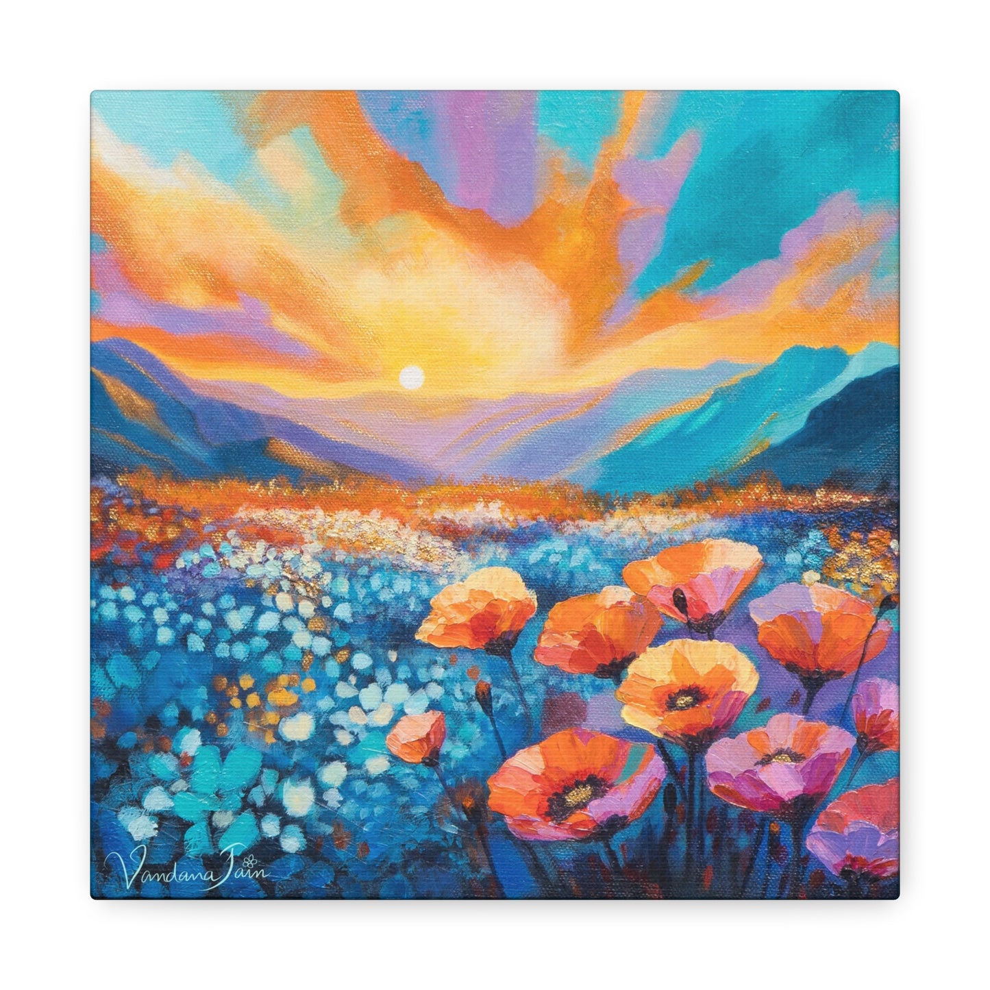 Golden Poppies Canvas Print