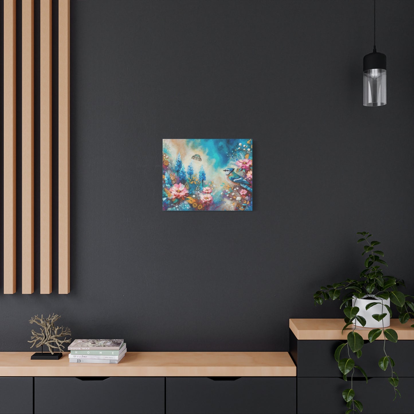 Blue Jay Bonnets Canvas Print