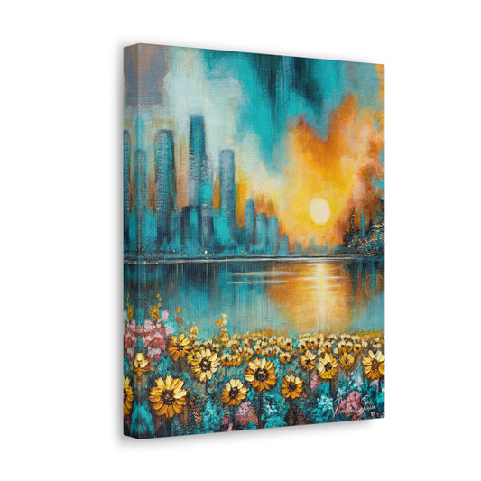 Sunlit Skyline Canvas Print