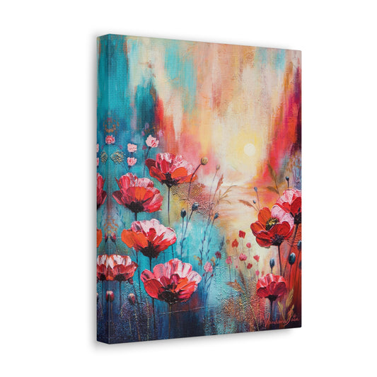 Poppies at Dusk Canvas Print