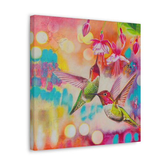 Colorful Hummingbird Canvas Gallery Wraps - Vibrant Wall Art for Home Decor