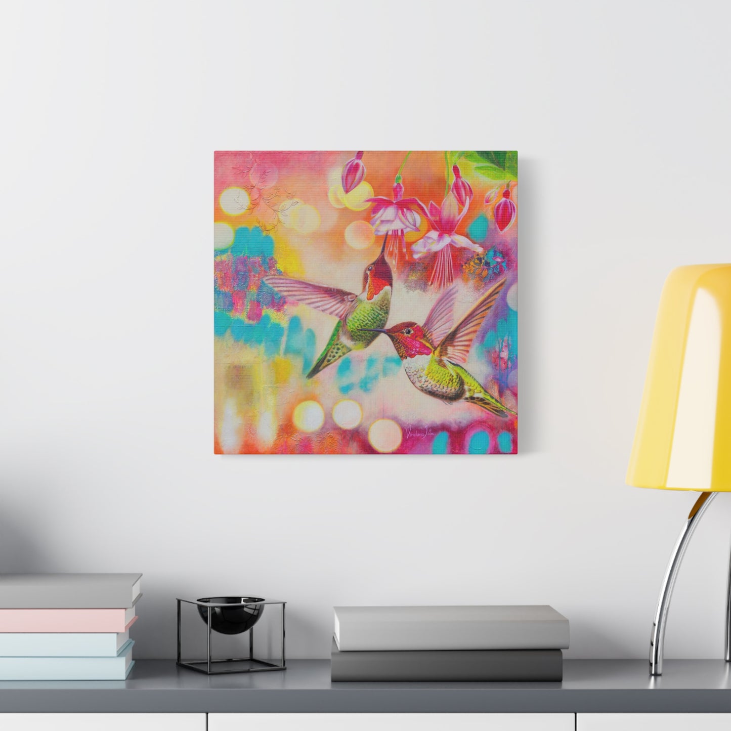 Colorful Hummingbird Canvas Gallery Wraps - Vibrant Wall Art for Home Decor