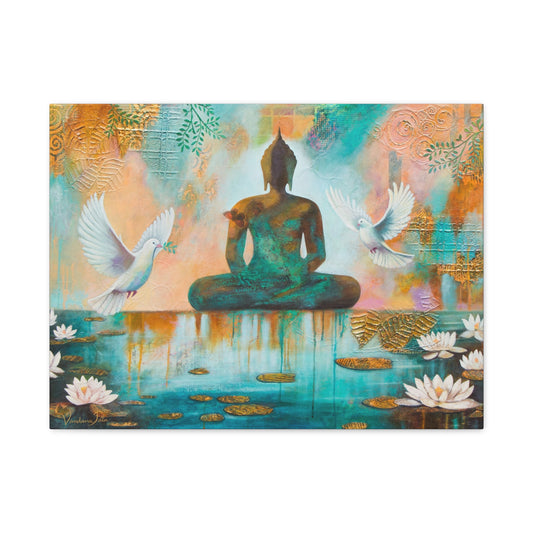 The Stillness Within Canvas Print, Wall Art, Home Decor, Floral Wall Art, Gift for Nature Lovers, Office Decor, Colorful Art
