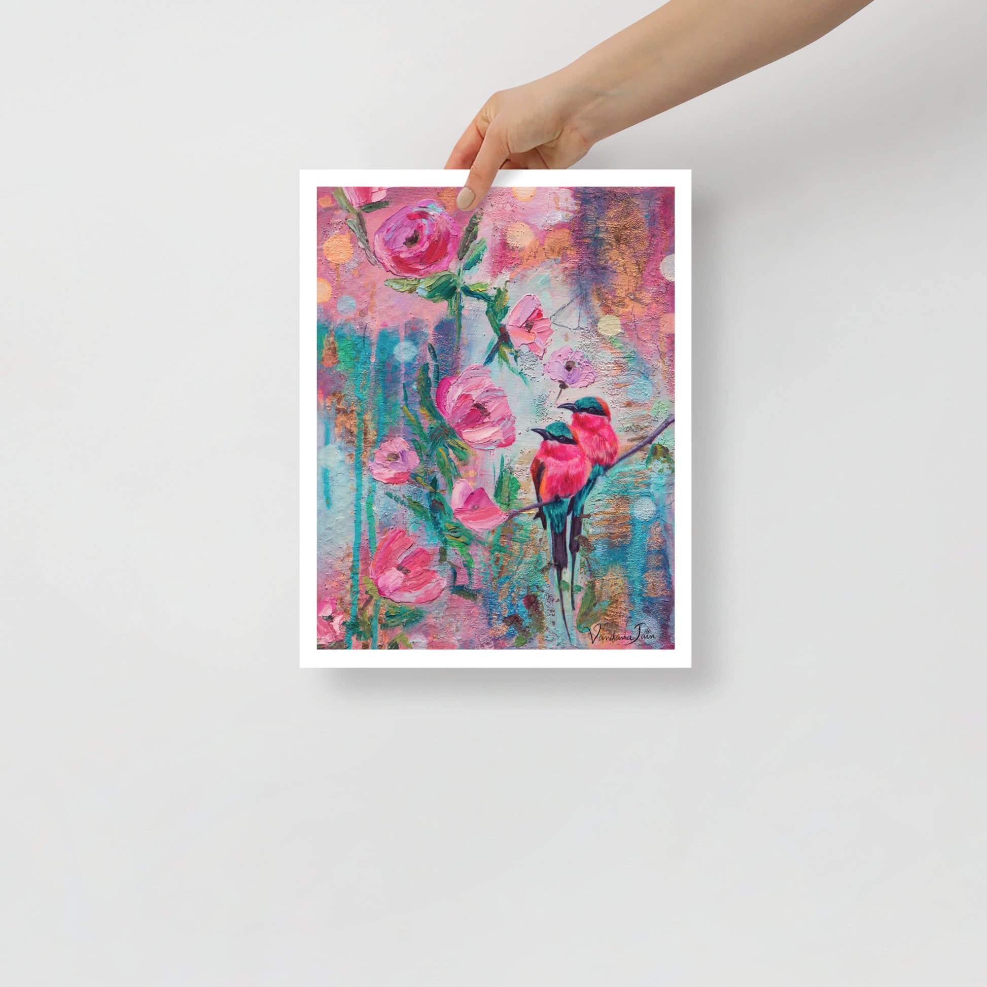 Pink Chiffon, an art print by ribbon and paint - INPRNT