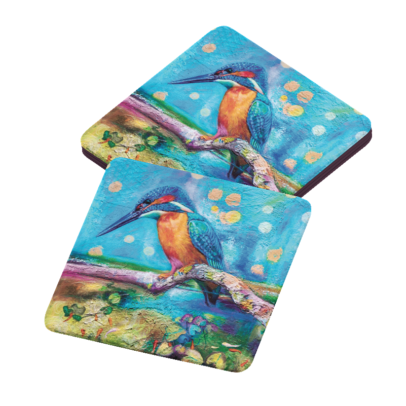 Coasters - Peaceful Blue Monarch (Set of 4)